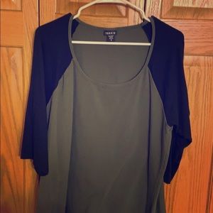 Green and black torrid top